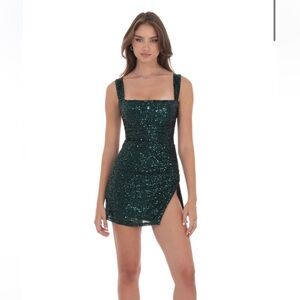 Lucy in the Sky Green Sequin Dress